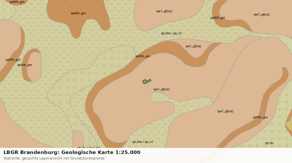 Statische Kartenansicht: LBGR Brandenburg: Geologische Karte 1:25.000