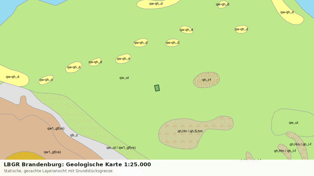 Statische Kartenansicht: LBGR Brandenburg: Geologische Karte 1:25.000
