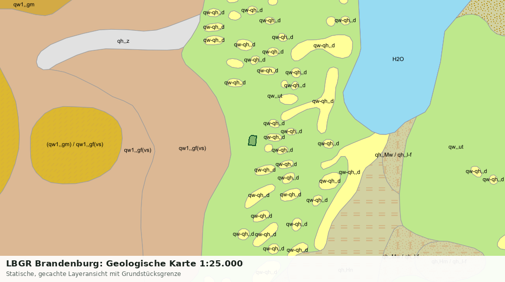 Statische Kartenansicht: LBGR Brandenburg: Geologische Karte 1:25.000