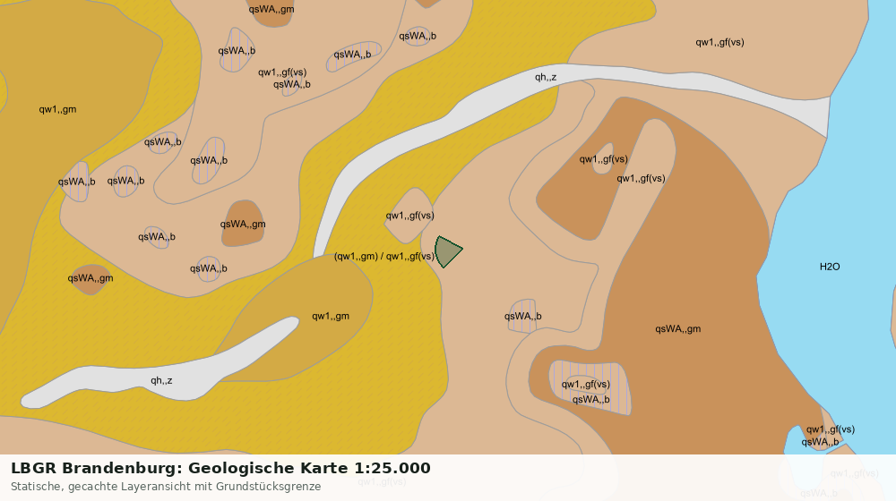 Statische Kartenansicht: LBGR Brandenburg: Geologische Karte 1:25.000