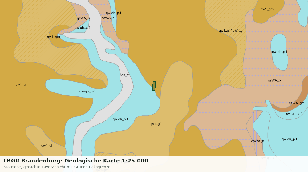 Statische Kartenansicht: LBGR Brandenburg: Geologische Karte 1:25.000