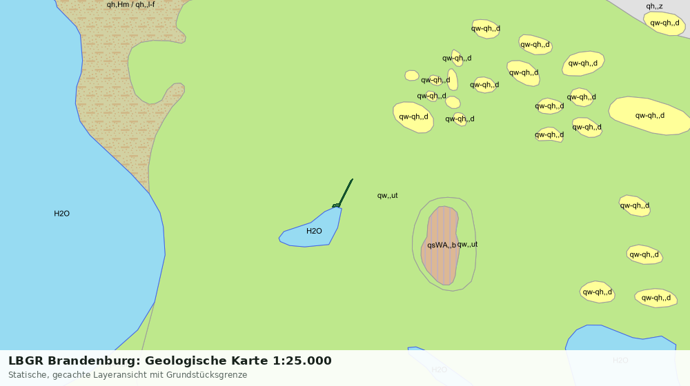 Statische Kartenansicht: LBGR Brandenburg: Geologische Karte 1:25.000
