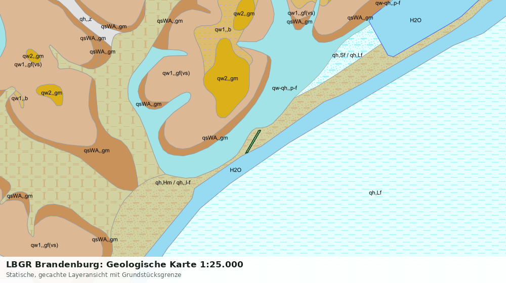 Statische Kartenansicht: LBGR Brandenburg: Geologische Karte 1:25.000