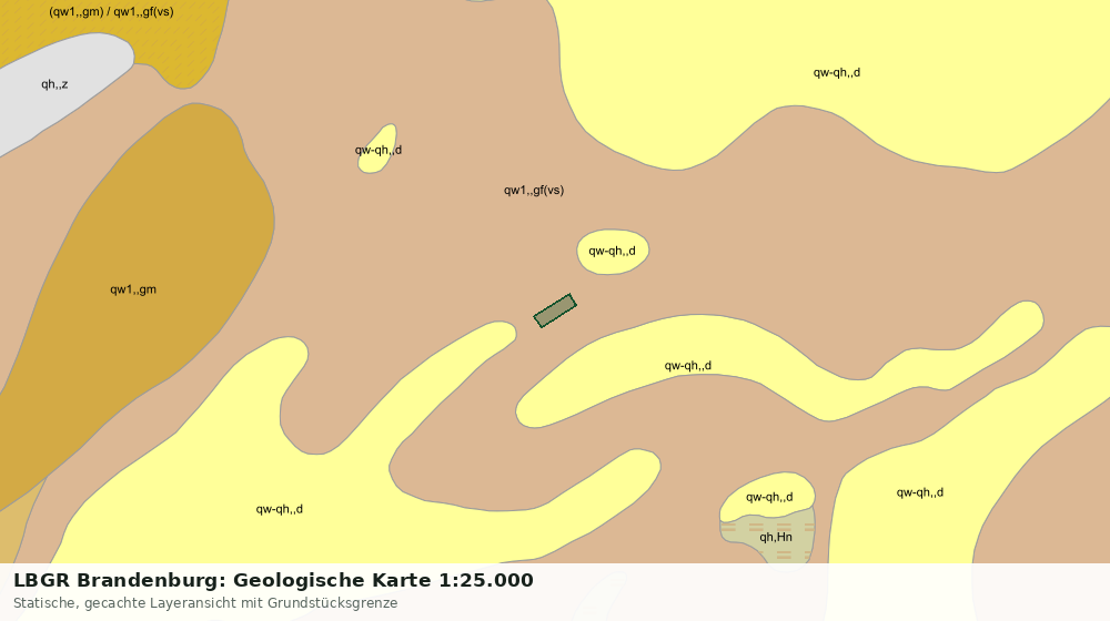 Statische Kartenansicht: LBGR Brandenburg: Geologische Karte 1:25.000