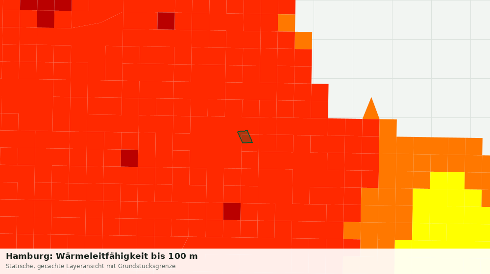 Statische Kartenansicht: Hamburg: Wärmeleitfähigkeit bis 100 m