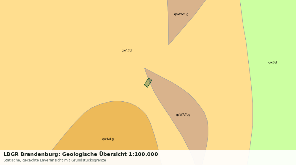 Statische Kartenansicht: LBGR Brandenburg: Geologische Übersicht 1:100.000
