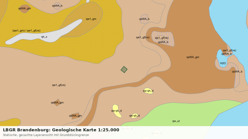 Statische Kartenansicht: LBGR Brandenburg: Geologische Karte 1:25.000