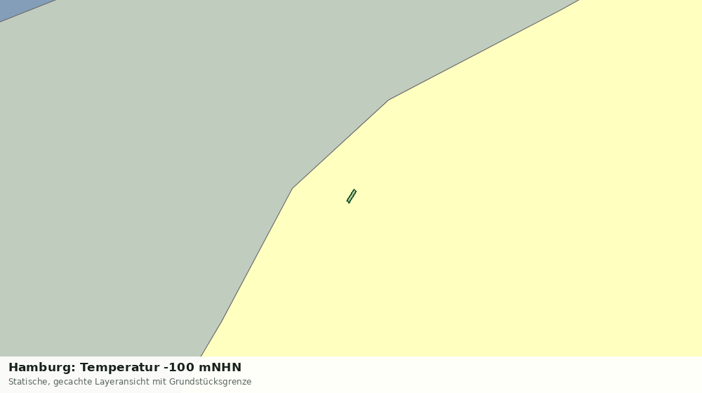 Statische Kartenansicht: Hamburg: Temperatur -100 mNHN