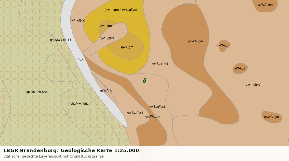 Statische Kartenansicht: LBGR Brandenburg: Geologische Karte 1:25.000
