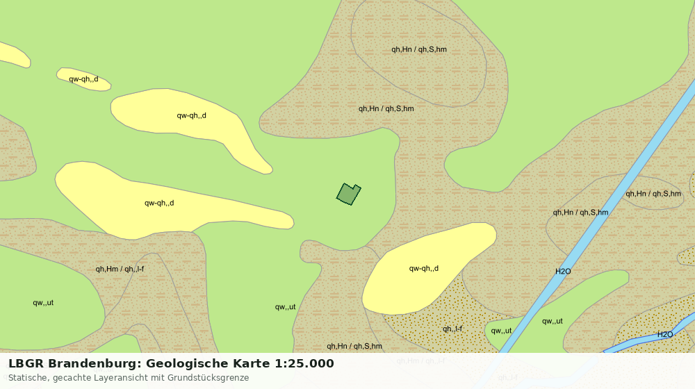 Statische Kartenansicht: LBGR Brandenburg: Geologische Karte 1:25.000