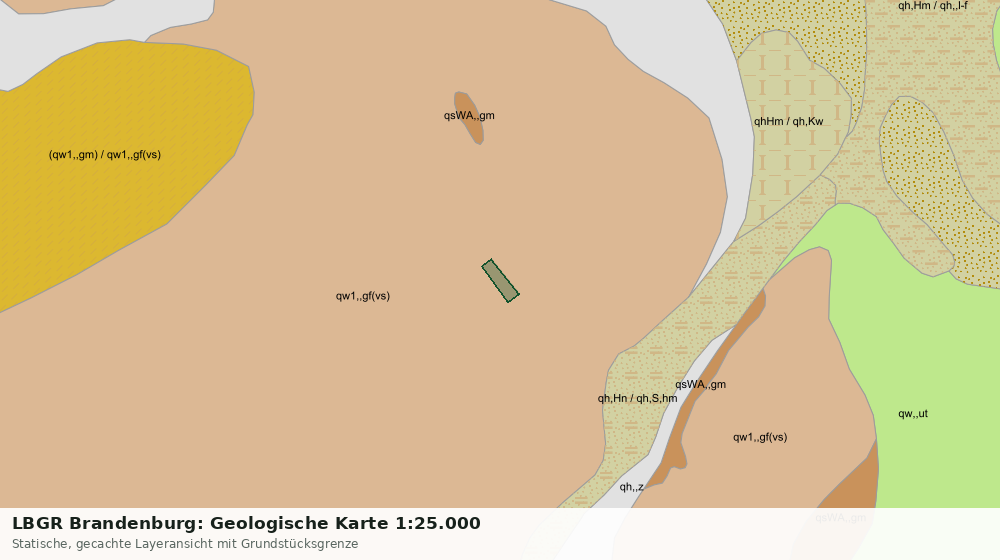 Statische Kartenansicht: LBGR Brandenburg: Geologische Karte 1:25.000