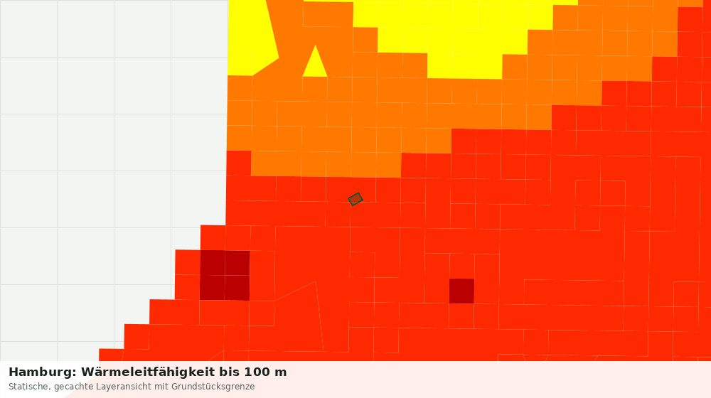 Statische Kartenansicht: Hamburg: Wärmeleitfähigkeit bis 100 m