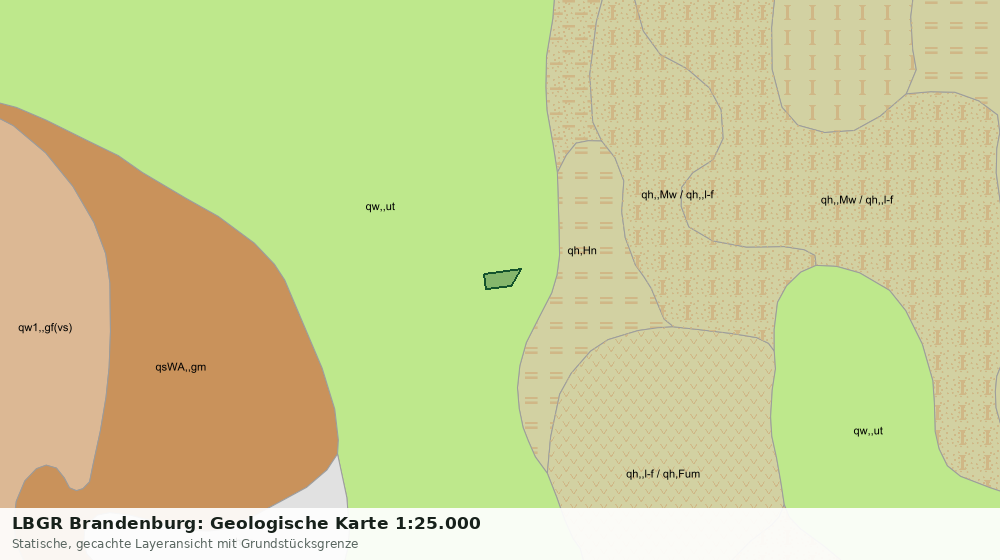Statische Kartenansicht: LBGR Brandenburg: Geologische Karte 1:25.000