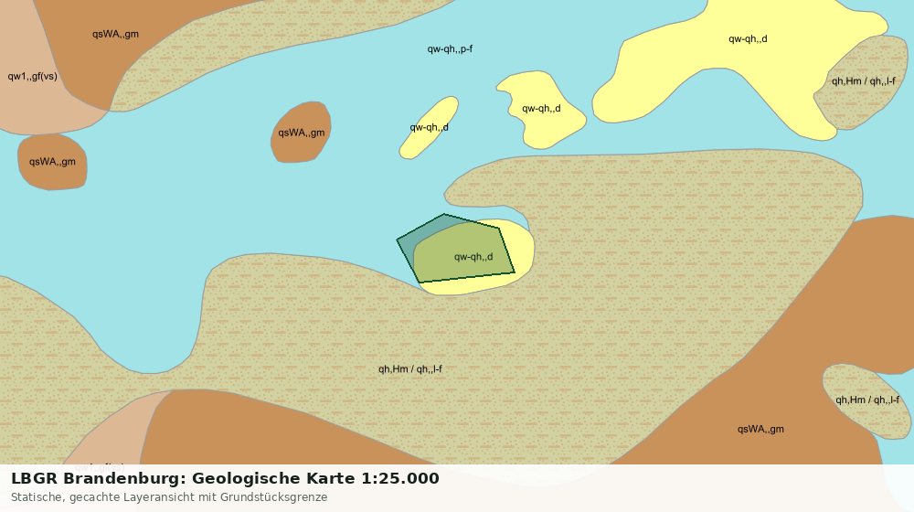 Statische Kartenansicht: LBGR Brandenburg: Geologische Karte 1:25.000