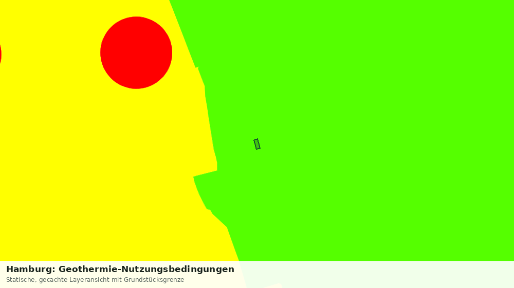 Statische Kartenansicht: Hamburg: Geothermie-Nutzungsbedingungen
