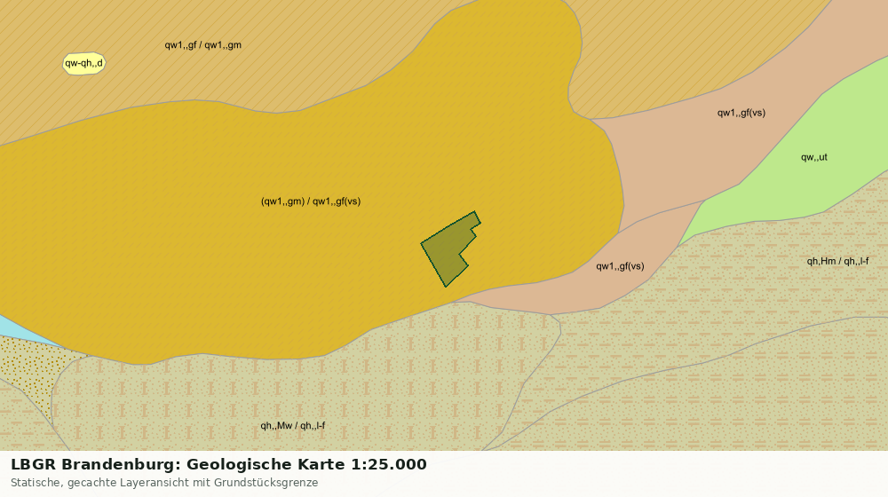 Statische Kartenansicht: LBGR Brandenburg: Geologische Karte 1:25.000