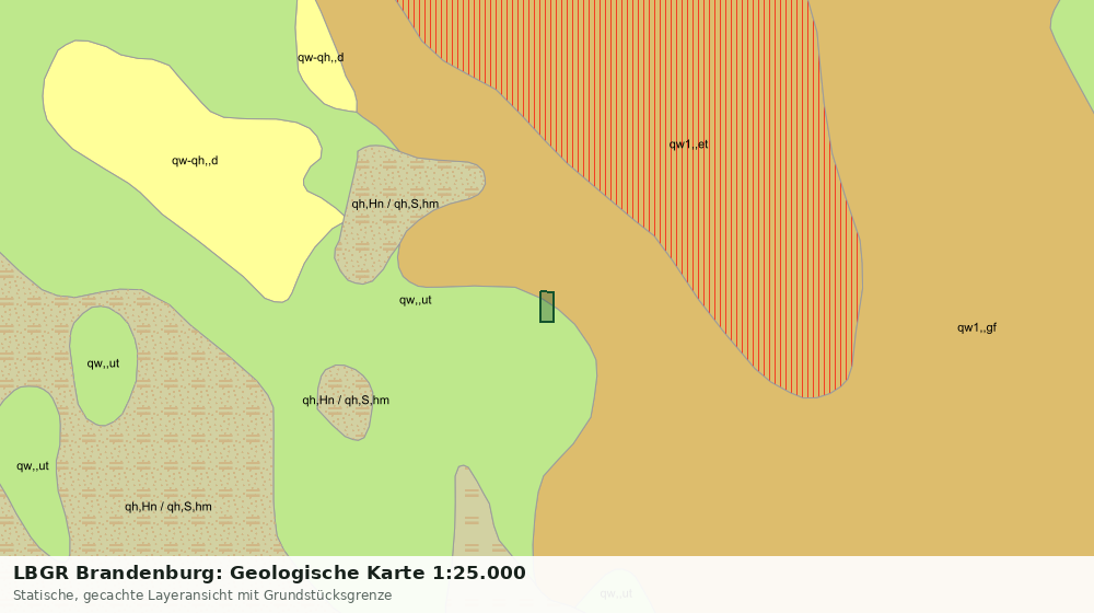 Statische Kartenansicht: LBGR Brandenburg: Geologische Karte 1:25.000