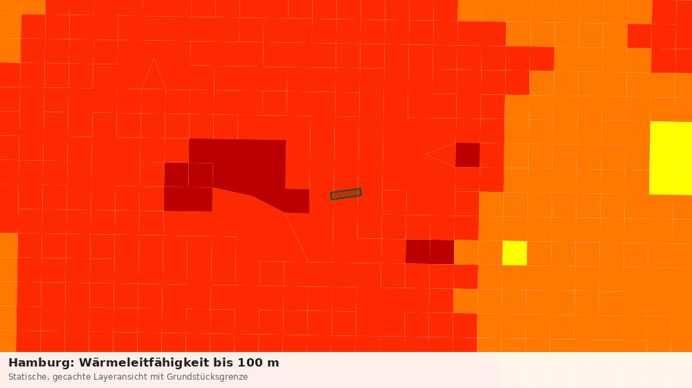 Statische Kartenansicht: Hamburg: Wärmeleitfähigkeit bis 100 m