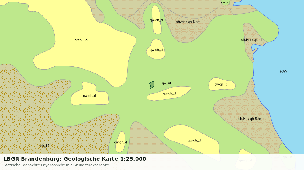 Statische Kartenansicht: LBGR Brandenburg: Geologische Karte 1:25.000