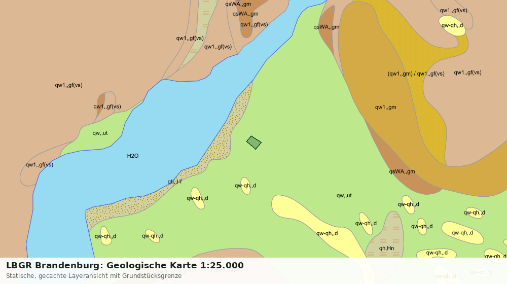 Statische Kartenansicht: LBGR Brandenburg: Geologische Karte 1:25.000