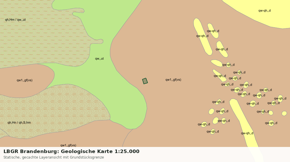 Statische Kartenansicht: LBGR Brandenburg: Geologische Karte 1:25.000