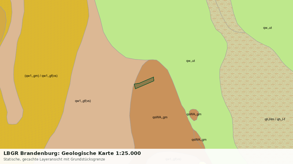 Statische Kartenansicht: LBGR Brandenburg: Geologische Karte 1:25.000