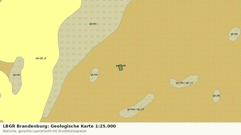 Statische Kartenansicht: LBGR Brandenburg: Geologische Karte 1:25.000