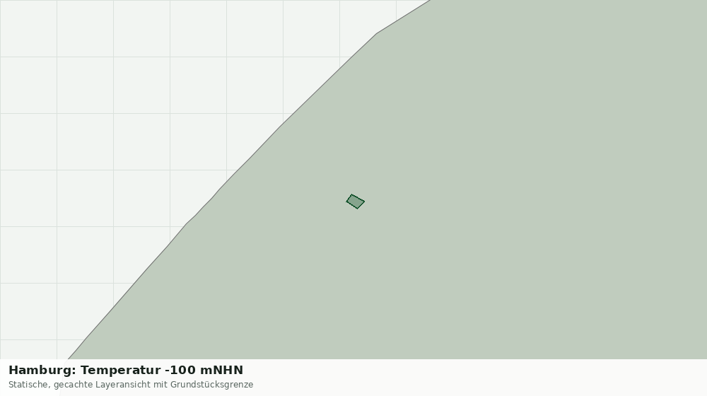 Statische Kartenansicht: Hamburg: Temperatur -100 mNHN