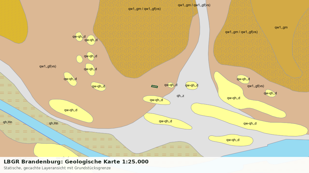 Statische Kartenansicht: LBGR Brandenburg: Geologische Karte 1:25.000