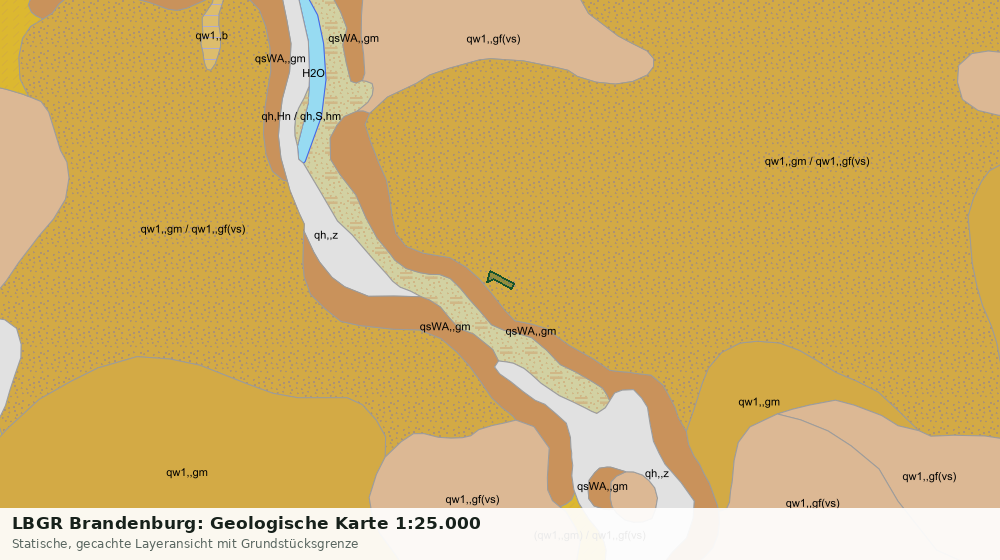 Statische Kartenansicht: LBGR Brandenburg: Geologische Karte 1:25.000