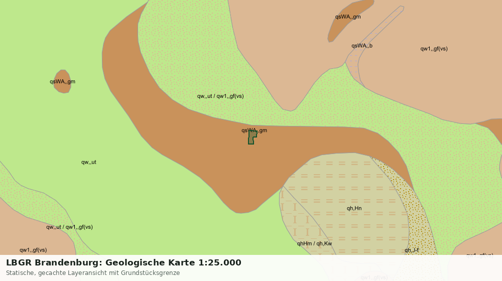 Statische Kartenansicht: LBGR Brandenburg: Geologische Karte 1:25.000
