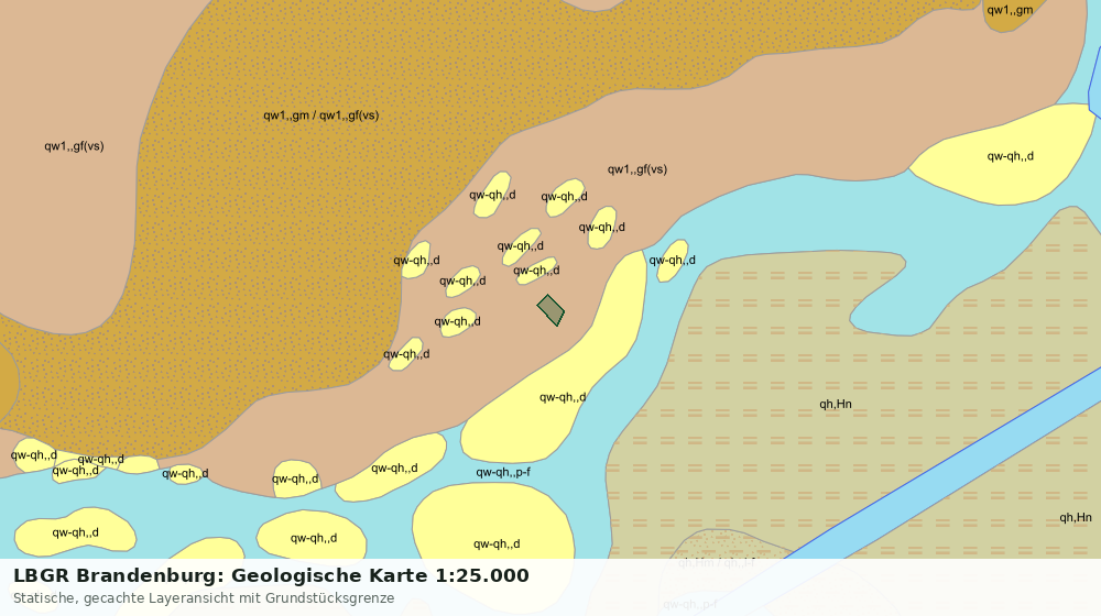 Statische Kartenansicht: LBGR Brandenburg: Geologische Karte 1:25.000