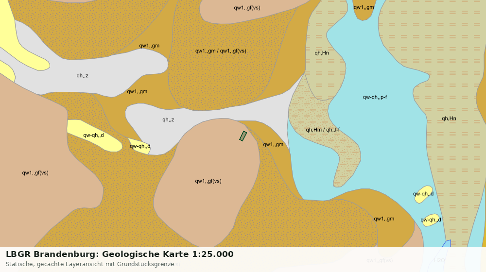 Statische Kartenansicht: LBGR Brandenburg: Geologische Karte 1:25.000
