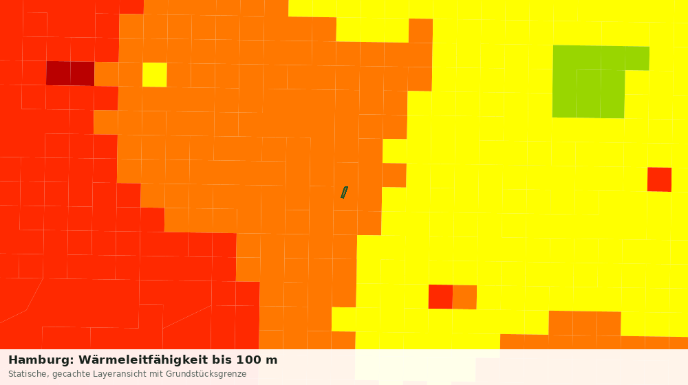 Statische Kartenansicht: Hamburg: Wärmeleitfähigkeit bis 100 m