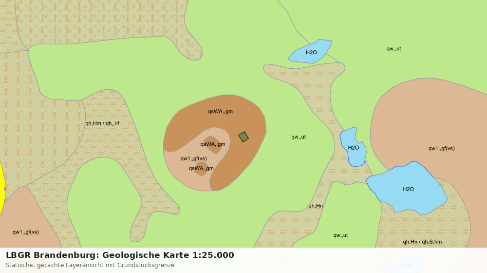 Statische Kartenansicht: LBGR Brandenburg: Geologische Karte 1:25.000