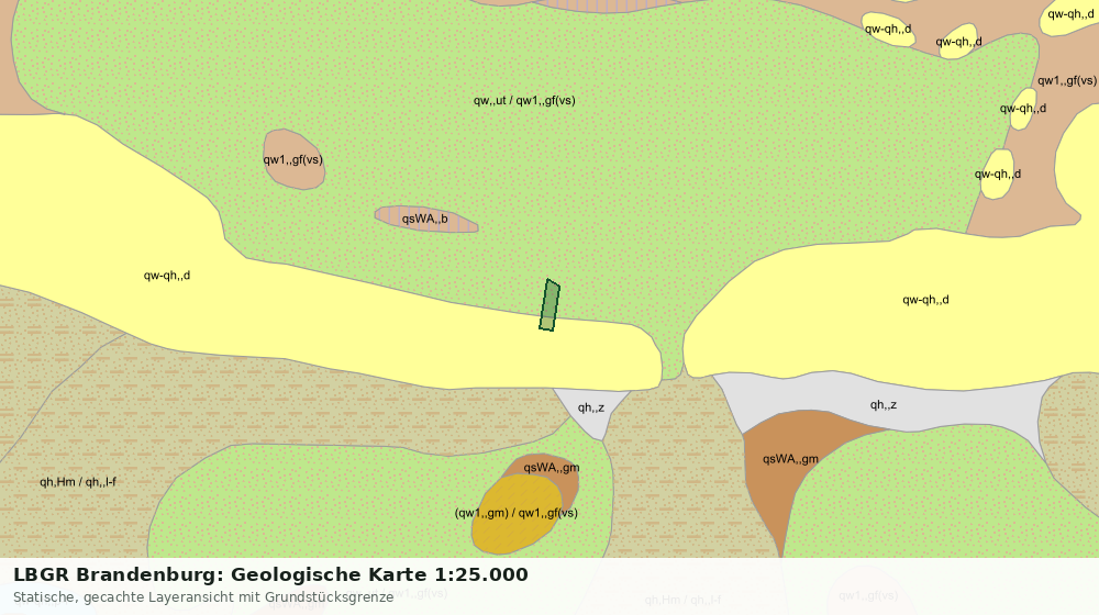 Statische Kartenansicht: LBGR Brandenburg: Geologische Karte 1:25.000