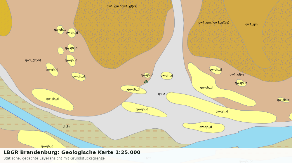 Statische Kartenansicht: LBGR Brandenburg: Geologische Karte 1:25.000