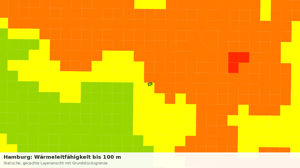 Statische Kartenansicht: Hamburg: Wärmeleitfähigkeit bis 100 m