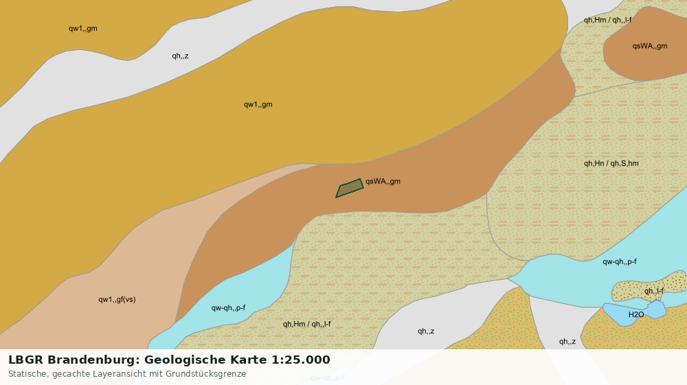 Statische Kartenansicht: LBGR Brandenburg: Geologische Karte 1:25.000