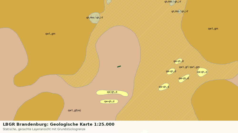 Statische Kartenansicht: LBGR Brandenburg: Geologische Karte 1:25.000