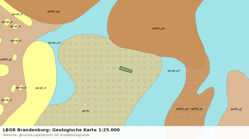Statische Kartenansicht: LBGR Brandenburg: Geologische Karte 1:25.000