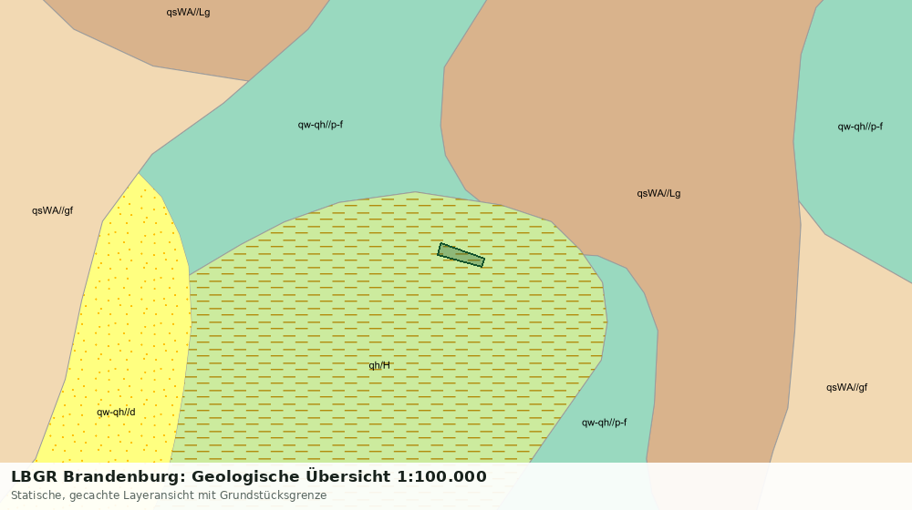 Statische Kartenansicht: LBGR Brandenburg: Geologische Übersicht 1:100.000