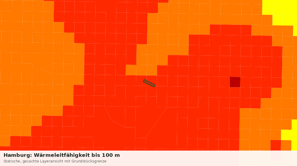 Statische Kartenansicht: Hamburg: Wärmeleitfähigkeit bis 100 m