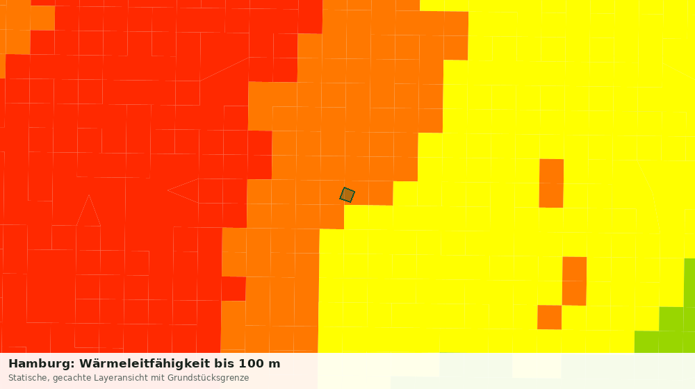 Statische Kartenansicht: Hamburg: Wärmeleitfähigkeit bis 100 m