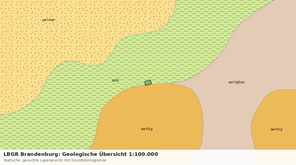 Statische Kartenansicht: LBGR Brandenburg: Geologische Übersicht 1:100.000