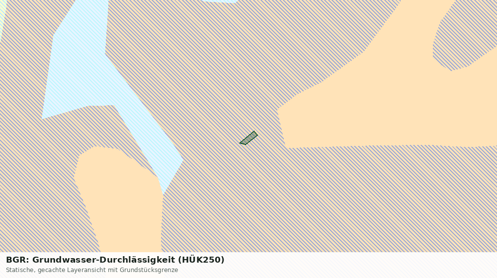 Statische Kartenansicht: BGR: Grundwasser-Durchlässigkeit (HÜK250)
