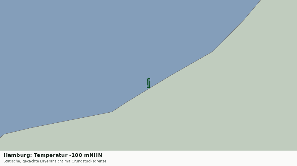 Statische Kartenansicht: Hamburg: Temperatur -100 mNHN