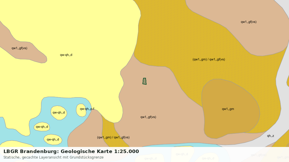 Statische Kartenansicht: LBGR Brandenburg: Geologische Karte 1:25.000