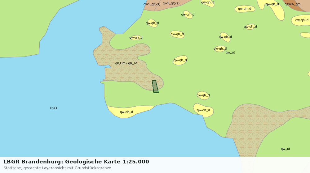 Statische Kartenansicht: LBGR Brandenburg: Geologische Karte 1:25.000