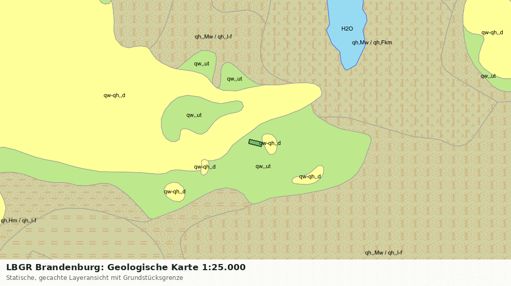 Statische Kartenansicht: LBGR Brandenburg: Geologische Karte 1:25.000